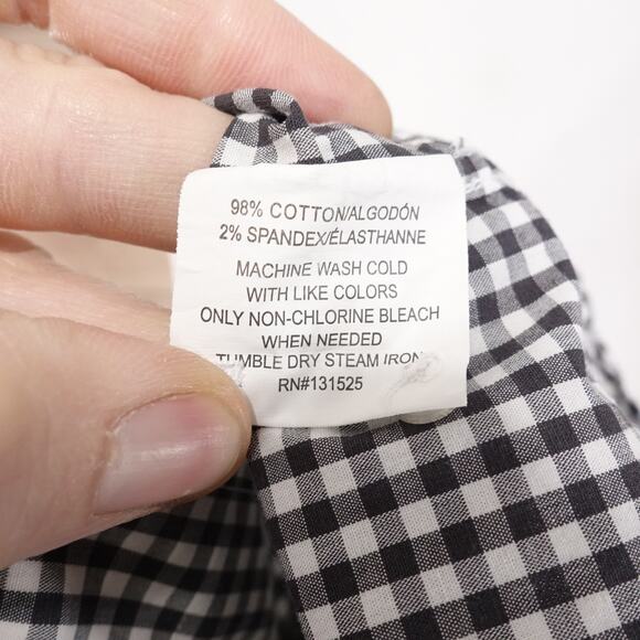 NAT NAST BLACK WHITE GINGHAM CHECK BUTTON DOWN SHIRT MENS SIZE M MEDIUM - Picture 7 of 7